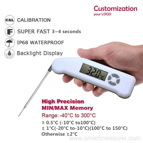 High Accuracy Waterproof Digital meat Thermometer Handheld for Food Drinks Meat coffee Oven Grill